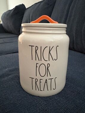 Rae Dunn ‘Tricks for Treats' Ceramic Canister